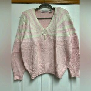 Diana Marco Vintage 80s pink sweater size M